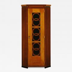 9435 AN INTERESTING MAHOGANY AND CHERRY WOOD SECESSIONIST PERIOD VITRINE - 3614834