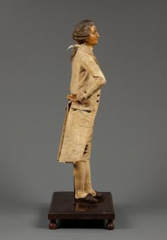 9915 AN EXTREMELY RARE PAIR OF WAX SCULPTURES OF GENTLEMEN - 3620473