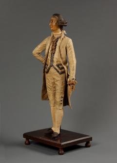 9915 AN EXTREMELY RARE PAIR OF WAX SCULPTURES OF GENTLEMEN - 3620476