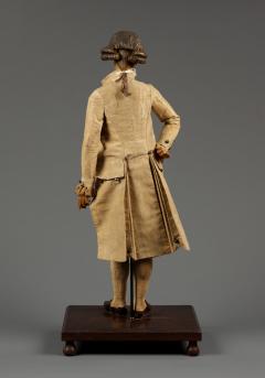 9915 AN EXTREMELY RARE PAIR OF WAX SCULPTURES OF GENTLEMEN - 3620480