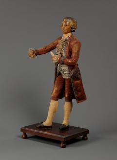 9915 AN EXTREMELY RARE PAIR OF WAX SCULPTURES OF GENTLEMEN - 3620493