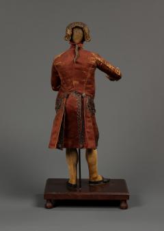9915 AN EXTREMELY RARE PAIR OF WAX SCULPTURES OF GENTLEMEN - 3620494