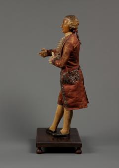 9915 AN EXTREMELY RARE PAIR OF WAX SCULPTURES OF GENTLEMEN - 3620495