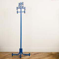 A 1960s steel and blue lacquer coat rack American - 1790233