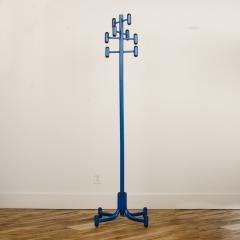 A 1960s steel and blue lacquer coat rack American - 1790261