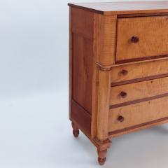 A 19th C tiger maple dresser with full round columns  - 2917887