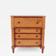 A 19th C tiger maple dresser with full round columns  - 2920591