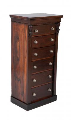 A 19th Century Brazilian Rosewood Six Drawer Wellington High Cabinet - 4444805