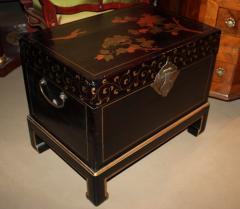 A 19th Century Chinese Pigskin Wrapped Chinoiserie Coffer - 3353556