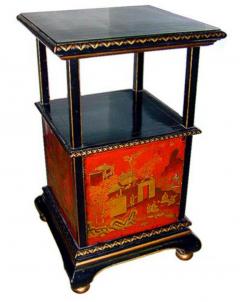 A 19th Century Chinoiserie Black Lacquer Side Table Stand - 3275317