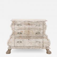 A 19th Century Dutch bombay three drawer commode in bleached finish  - 3479083