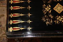 A 19th Century English Import Chinoiserie Black Lacquer Games or Cocktail Table - 3656869