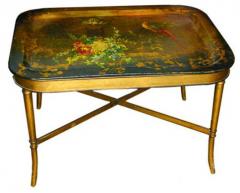 A 19th Century English Polychrome Tray Table - 3275475