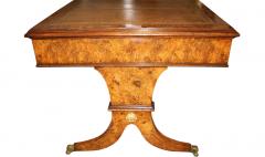 A 19th Century English Regency Burl Elmwood and Parcel Gilt Partners Desk - 3656441