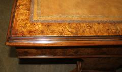 A 19th Century English Regency Burl Elmwood and Parcel Gilt Partners Desk - 3656467