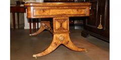 A 19th Century English Regency Burl Elmwood and Parcel Gilt Partners Desk - 3656877