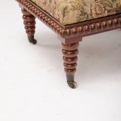 A 19th Century English spool chair mahogany with fabric upholstery - 1661043
