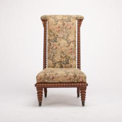 A 19th Century English spool chair mahogany with fabric upholstery - 1661044
