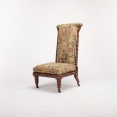 A 19th Century English spool chair mahogany with fabric upholstery - 1661051