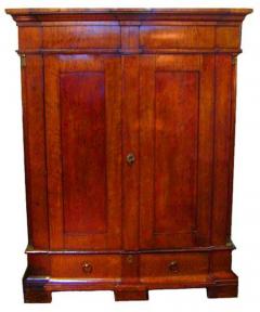 A 19th Century French Empire Plum Mahogany Armoire accented with Ormolu mounts - 3501062