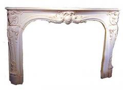 A 19th Century Italian White Carved Marble Mantel and Surround - 3340677
