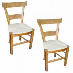 A 19th Century Pair of Small Fruit Wood Side Chairs - 3353706