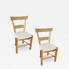 A 19th Century Pair of Small Fruit Wood Side Chairs - 3360296