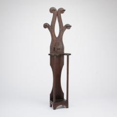 A 19th century Tramp Art hall tree with pipe holder  - 3498278
