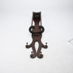 A 19th century Tramp Art hall tree with pipe holder  - 3498283