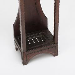 A 19th century Tramp Art hall tree with pipe holder  - 3498287