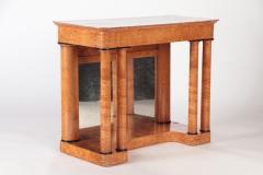 A 19th century figured elm console resting on four round Doric style columns - 2202966