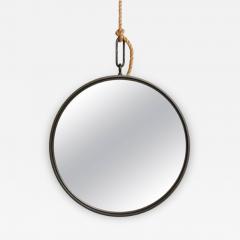 A 30 5 Patinated Steel Circular Pendant Mirror - 272388