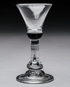 A BALUSTER WINE WITH FLARED BOWL ABOVE A STRAIGHT SECTION - 3788095