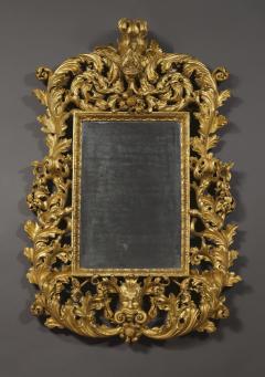A BAROQUE ACANTHUS GILTWOOD MIRROR CARVED WITH UNUSUAL SERPENT - 4224385