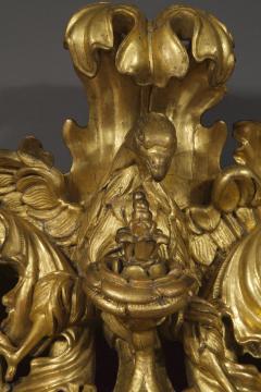 A BAROQUE ACANTHUS GILTWOOD MIRROR CARVED WITH UNUSUAL SERPENT - 4224394