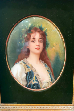 A BERLIN KPM PORCELAIN PLAQUE TITLED CLEMENTINE AFTER CONRAD KIESEL 1846 1861  - 3827372