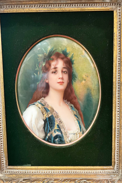 A BERLIN KPM PORCELAIN PLAQUE TITLED CLEMENTINE AFTER CONRAD KIESEL 1846 1861  - 3827394