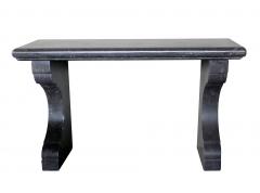 A Belgian Carved Bluestone Neoclassical Style Indoor Outdoor Wall Console Table - 3476850