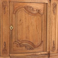 A Belgian Oak Bowfront Buffet Sideboard C 1900  - 4315552
