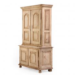 A Belgian Oak Two Part Paneled Cupboard Mid 19th C  - 4324459