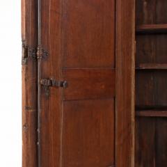 A Belgian Oak Two Part Paneled Cupboard Mid 19th C  - 4324460
