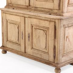 A Belgian Oak Two Part Paneled Cupboard Mid 19th C  - 4324461