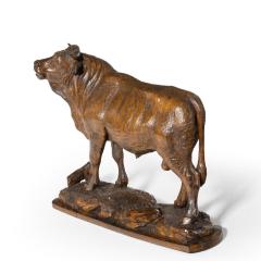 A Black Forest Linden Wood Model Of A Standing Bull - 1311018