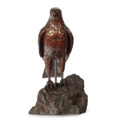 A Black Forest linden wood model of a hawk - 3465554