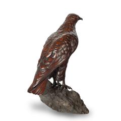 A Black Forest linden wood model of a hawk - 3465556