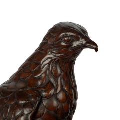 A Black Forest linden wood model of a hawk - 3465557