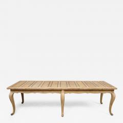 A Bleached Oak Louis XV Style Dining Table - 3489360