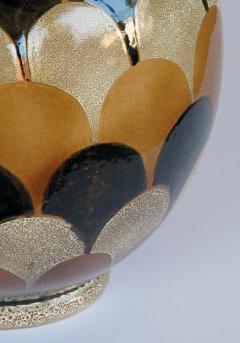 A Bold Pair of Italian Handmade Ceramic Lamps with Imbricating Glaze - 404346