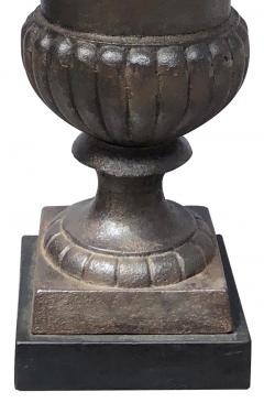 A Boldly Scaled French Steel Brushed Iron Campagna Urn Now a Lamp - 682273