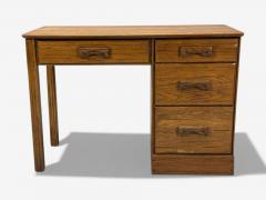 A Brandt Ranch Oak Furniture A Brandt Ranch Oak Oak Writing Desk and Chair USA 1950s - 4421133